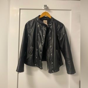 Free People Vegan Leather Jacket - Medium